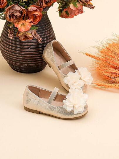 1 par mångsidiga vardagssöta platta platta skor för liten flicka, bekväma för alla årstider