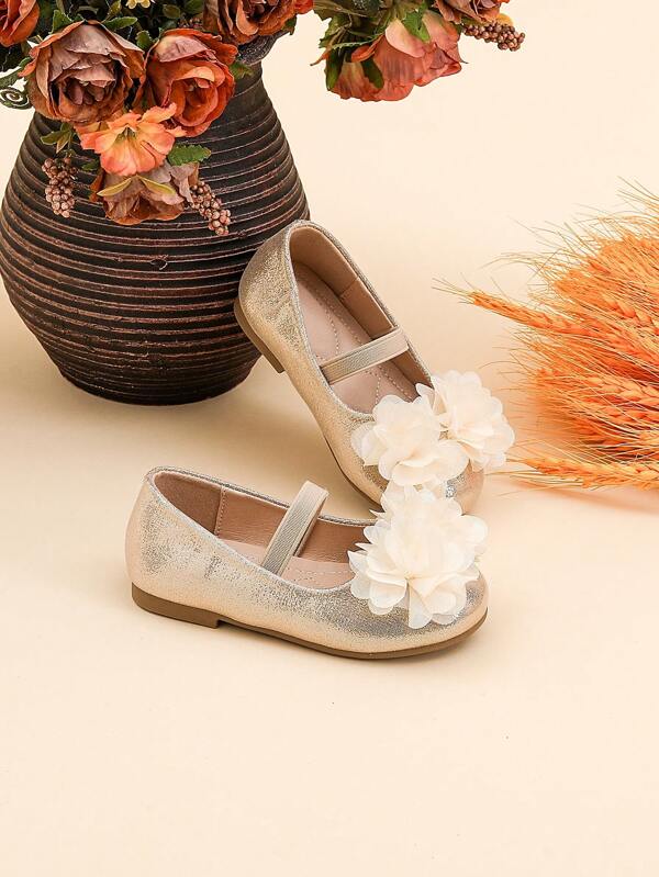 1 Pair Versatile Everyday Cute Little Girl Flat Shoes, Comfortable For All Seasons