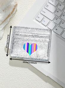 1 件女士裂纹牛皮超薄卡片 ID 夹防消磁时尚小巧精致卡片盒卡片夹钱包名片夹信用卡夹卡片夹女士女士迷你钱包卡片钱包 - 彩色 - 查看 6