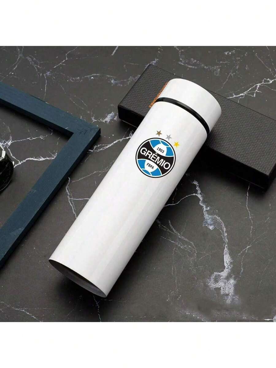 Personalized Football Team Bottle With Led Digital Temperature Meter 500ml - White Guild - View 1