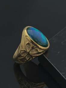 设计珠宝 316不锈钢金色戒指 专业供应商 男士不锈钢戒指 - 金戒指 - 查看 4