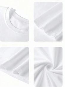 Custom Personalized Gifts, Custom Women's T-Shirts, Add Your Photo (Badge Pattern/Company Logo/Family Photo/Selfie/Pet/Couple Photo Etc.), Design Your Own Personalized Printed T-Shirt As A BFF Gift - White - View 6