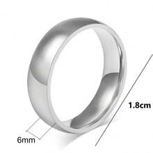 4pcs Stainless Steel Couple Rings, 4mm/6mm/8mm Diameter 1.8cm, Suitable For Valentine's Day Gifts,Mom,Mother,Mother's Day,Gift