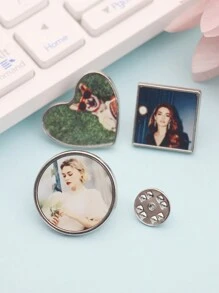 1/3/5 Stücke, gestalten Sie Ihr eigenes Design Button Anstecker Pin mit individuellem Text/ Logo/ Foto, verschiedene Formen zur Auswahl, personalisierter Text Anstecker, individuelle Broschen Pins, personalisierte Rucksack Knopf Accessoires, individuelle Tasche Accessoires Anstecker, Hochzeitsgeschenk, Jahrestags-Geschenk