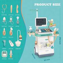 Doctor Kit 24-Piece Pretend Medical Station Toy Set For Kids Pretend Medical Toy Set - White - View 2