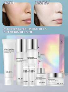 MOIKA Set de 7 Piezas Renovador de la Piel con Levadura de Trufa Blanca conjuntos para el cuidado de la piel, power Set de Extracto Concentrado de Trufa Blanca Reparación Intensa, Hidratante y Antienvejecimiento, Reafirmante y Lifting,Ácido Hialurónico Hidratación Profunda,Incluye Limpiador, Mascarilla, Loción Lifting, Contorno de Ojos, Loción Lifting, Sérum, Crema Lifting - Verde - Ver 11