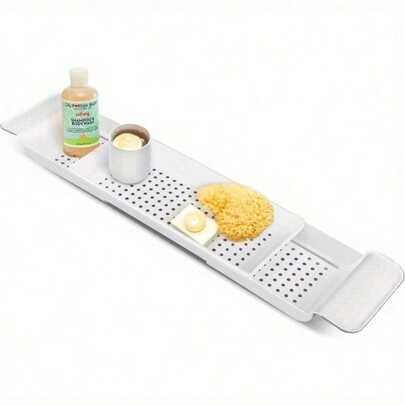 Bath Rack Trays Adjustable Bathtub Caddy Tray Bathroom Rack Shelf Retractable Bathroom Accessories Board Bathroom Trays Bathroom Decor Summer Back To School
