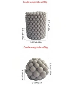 1 件手工制作的泡泡筒泡泡球蜡烛 - 大豆蜡、芳香、手工制作、摄影道具、家居装饰、母亲节、生日礼物、放松、氛围增强、房间装饰、礼物 - 彩色 - 查看 17
