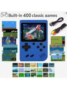 1pc Macaron Mini 400 In 1 Retro Classic Handheld Game Console Retro Arcade Games Halloween Games - Multicolor - View 5