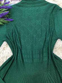 Cardigan In Imported Modal With Pockets. Kimono/Coat One Size Fits All 36 To 46. - 墨綠色 - 查看 4