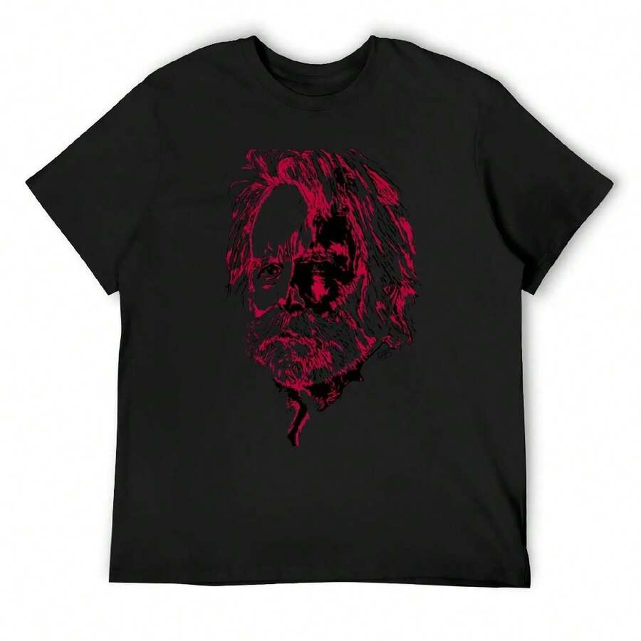 Bob Weir T-Shirt Customs Blue Archive Oversized Mens Designer Clothes - Black - View 1