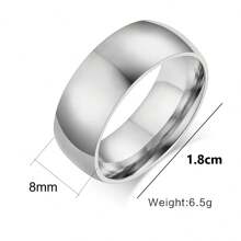 4pcs Stainless Steel Couple Rings, 4mm/6mm/8mm Diameter 1.8cm, Suitable For Valentine's Day Gifts,Mom,Mother,Mother's Day,Gift