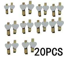 20pcs/50pcs/100pcs Postcard Clips Family Wedding Valentine's Day Decoration, Quilt Drying Clips, Red Heart Love Wooden Clothes Photo Paper Pins Mini Clothespins