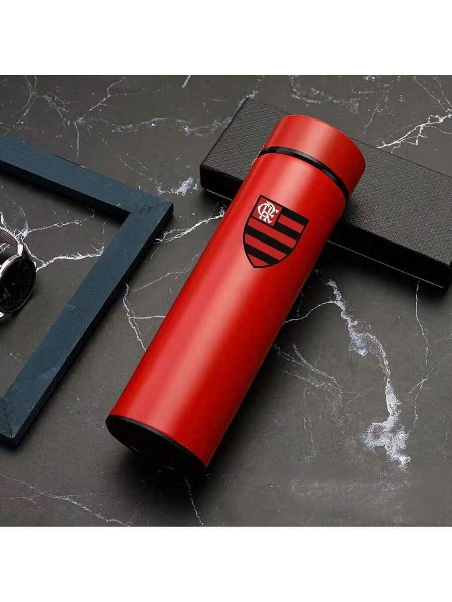 Personalized Football Team Bottle With Led Digital Temperature Meter 500ml - Ngọn lửa đỏ - Xem 1