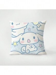 Sanrio 1pc Sanrio Kuromi & Hello Kitty Cartoon Throw Pillow Cover, Cute Kuromi And Patchou Dog Minimalist Design Pillow Sham, Soft Material Cushion Cover, Size: 40X40cm/45X45cm/50X50cm, Single-Sided Pattern (No Insert)