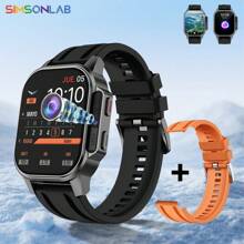 SIMSONLAB 2.13-Inch HD Front Camera Smart Watch For Man , Big Screen Smart Watch , Support GPS/Beidou/Granus Support WIFI 2.4G Full Touch Square Screen Plug-In Calls Complete Market Good Gift Good Stylish Goodies - Multicolor - View 2