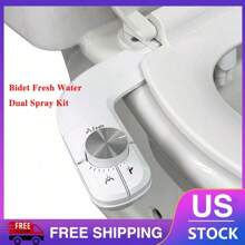 Bidet Fresh Water Dual Spray Kit Non Electric Toilet Seat Attachment Cold Wash Bathroom Decor Summer