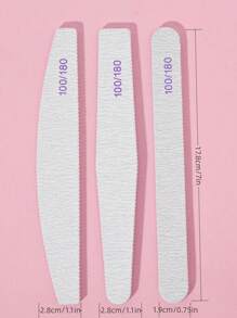 10/20pcs Nail File: 100/180 Coarse/Gritty Nail File Plates, Zebra Pattern Double Sided Washable Coarse Nail File For Removing Acrylic Nails And Nail Extensions Nail Care Nail Care Set Salon Home Use (Oval, Rhombus, Half Moon)