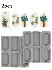 自制芳香疗法蜡融化套件 - 用于汽车清新剂和石膏标志、花卉设计、工艺用品的硅胶模具 - 灰色 - 查看 17