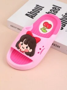 儿童拖鞋夏季男童女童软底防滑卡通室内浴室淋浴拖鞋幼儿儿童沙滩凉鞋户外运动旅游度假时尚婴儿拖鞋 - 粉色 - 查看 5