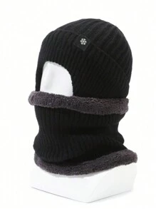 1/2PCS 男士加厚羊毛护耳针织帽是送给父亲的完美礼物 - 彩色 - 查看 12