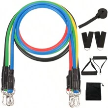 11Pcs Resistance Bands Set Yoga Exercise Fitness Band Rubber Loop Tube Bands Gym Fitness Exercise Training Pilates Tension Rope Gym Accessories - Multicolor - View 6