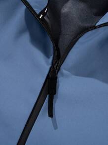 Men's Windproof Jacket, Waterproof, Breathable, With Hood, Zipper, Long Sleeves And Pockets, Ideal For Hiking, Jogging, Biking, Outdoor Fitness And Sports.