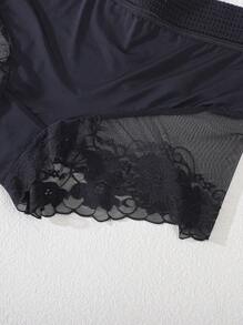 5 Pieces Boxers Women's Lace Shorts Underwear Lace Patchwork Semi-Transparent Lace Lightweight Lace Breathable Romantic Flowers And Flowers Quick-Drying Comfortable Breathable Transparent - Multicolor - View 9