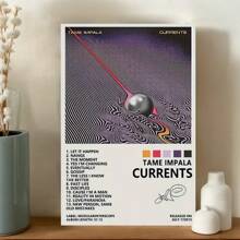 Framed Tame Impala Currents Album Cover Wall Art - Canvas Music Poster,  Print For Bedroom, Living Room Decor - 裱框 - 查看 1