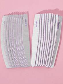 10/20pcs Nail File: 100/180 Coarse/Gritty Nail File Plates, Zebra Pattern Double Sided Washable Coarse Nail File For Removing Acrylic Nails And Nail Extensions Nail Care Nail Care Set Salon Home Use (Oval, Rhombus, Half Moon)