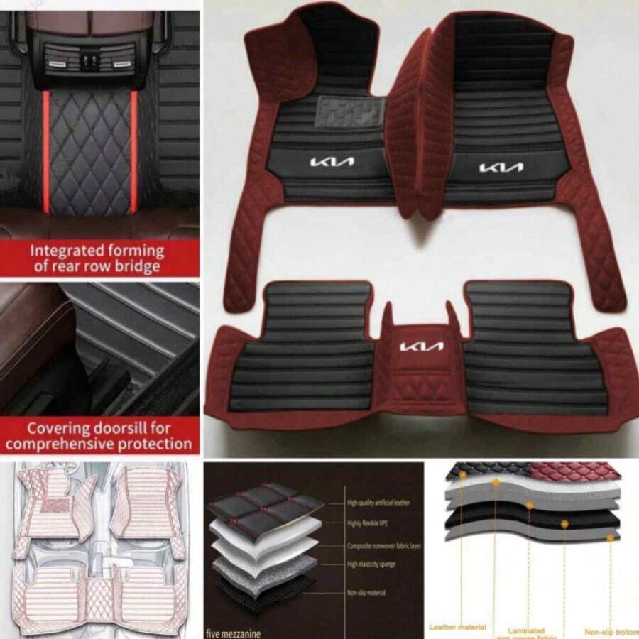 M MOTOS Rubber Boot Mats Fits For Kia Soul I 2008-2013