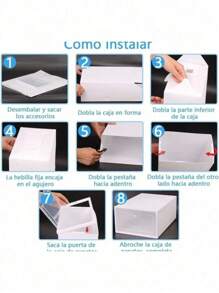 3/ 6 /12 Pzas Zapatera Organizador Armable Apilable Tenis Tacones Botas,3/ 6 /12 Zapatera Organizador Armable Apilable Tenis Tacones Botas,Zapatos tolas las tapas son blancas Apilable de Transparente, Zapatera Organizador a Prueba de Polvo, Zapatero con Solapa Transparente, Caja Zapatera Puede Utilizarse por Separado, Ahorro de Espacio