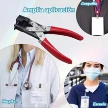 Flat Hole Punch Clip For 13x3mm PVC Badge