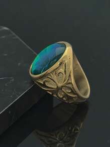 设计珠宝 316不锈钢金色戒指 专业供应商 男士不锈钢戒指 - 金戒指 - 查看 6