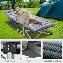 SLSY Indoor/Outdoor Folding Cot Lounge Bed - Gray Blue Camping Bed For Comfortable Sleeping And Relaxation - Cot Without Mattress - View 11