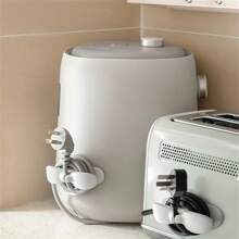 4 件装电线卷绕器收纳器适用于厨房电器电线缠绕器电缆管理夹固定器适用于空气炸锅咖啡机固定器 - 彩色 - 查看 2