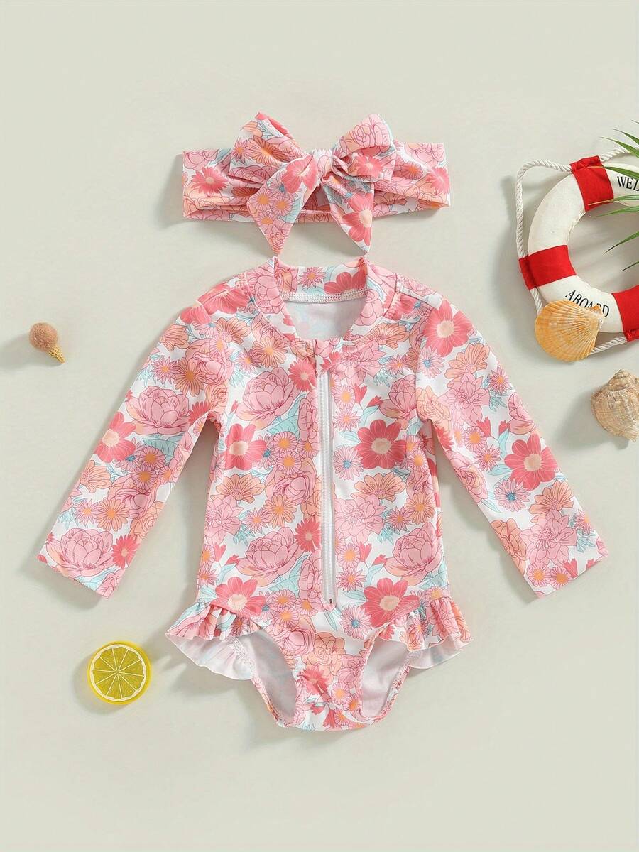 Newborn Baby Swimwear - Pink - View 1