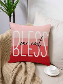 1 件/4 件春花蝴蝶字母印花涤纶枕套、装饰垫套、房间装饰、卧室装饰、沙发装饰，45x45 厘米（不含枕芯） - 彩色 - 查看 9