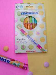 Mentos Scented Compactor Neo Pen Pastel 12 Colors - 彩色 - 查看 8