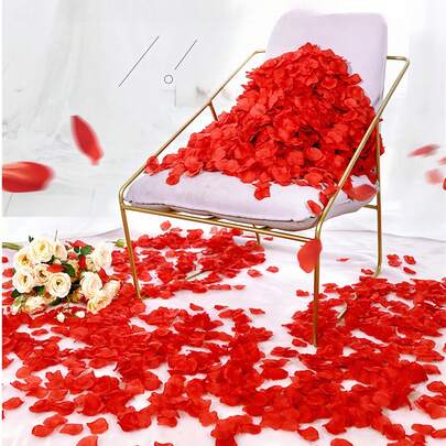 5000 cánh hoa hồng nhân tạo, cánh hoa hồng giả, hoa rải thủ công lãng mạn, vải không dệt, cánh hoa xếp chồng, hoa rải, hoa tỏ tình