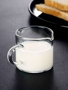 1 件带刻度的双口玻璃量杯、带手柄的双嘴玻璃咖啡杯、浓缩咖啡小杯、双嘴量杯、浓缩咖啡杯、牛奶杯、酱汁杯、V 口咖啡杯、带手柄的咖啡杯、咖啡杯 - 無色 - 查看 1