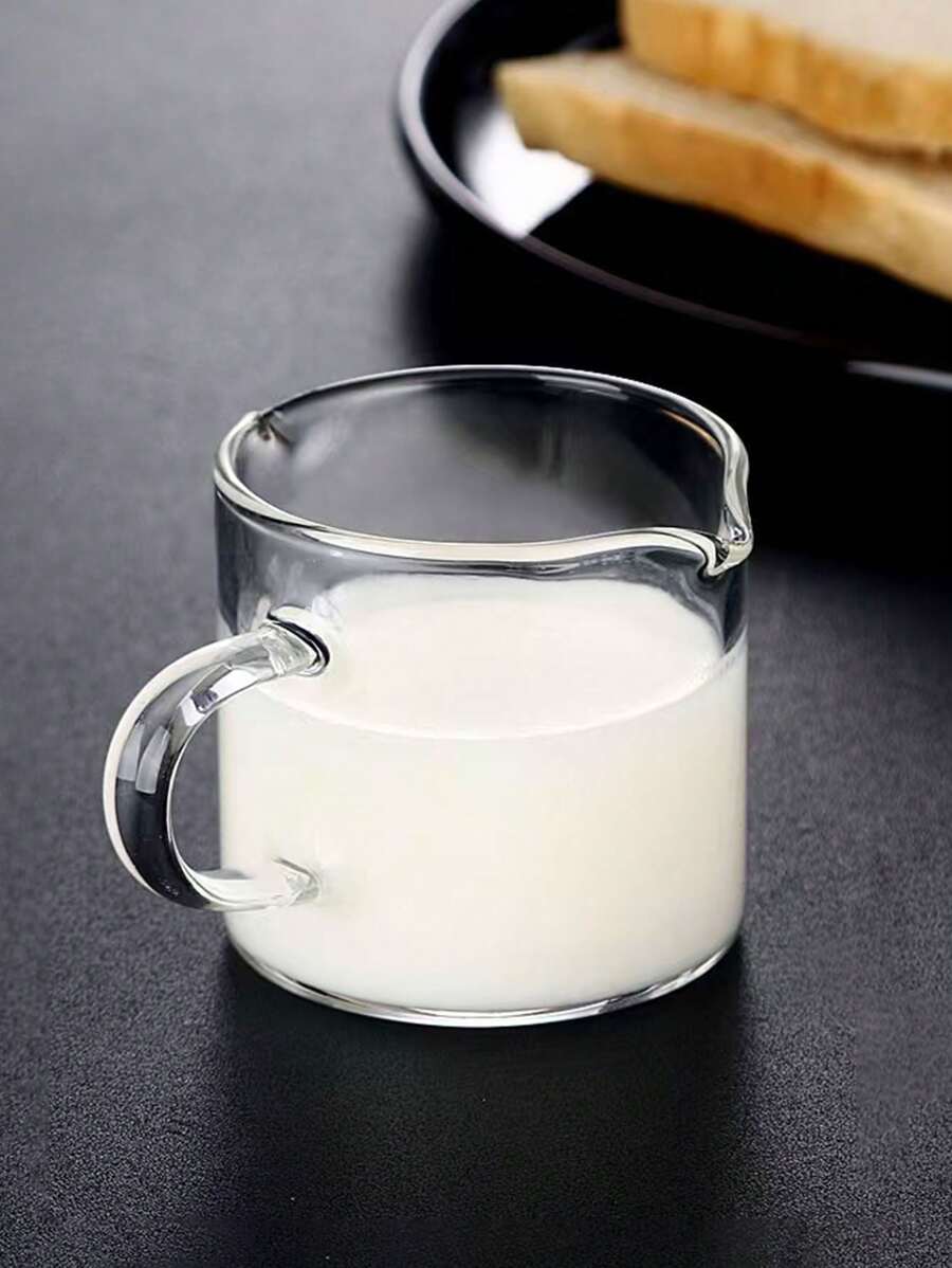 1 件带刻度的双口玻璃量杯、带手柄的双嘴玻璃咖啡杯、浓缩咖啡小杯、双嘴量杯、浓缩咖啡杯、牛奶杯、酱汁杯、V 口咖啡杯、带手柄的咖啡杯、咖啡杯 - 無色 - 查看 1