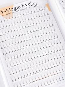 每盒 480 个扇形，卷曲 C/D，长茎，大量，厚度 0.07 毫米，5D，8-15 毫米/混合，预制扇形睫毛延长，自然柔软，派对和旅行，手工嫁接假睫毛