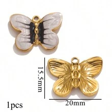 1pc Stainless Steel Colorful Square Pendant Pendant DIY Necklace Earring Jewelry Accessory Making