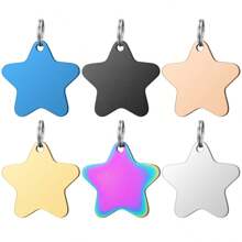 Customized Pet ID Tag, Cat & Dog Tag, Personalized Cat & Dog Puppy Pet Name Pendant, Collar Pendant, Pet Accessory Skeleton Paw Print Pendant, Perfect Pet Gift, Suitable For Outdoor, Wedding And Party, Prevent Pet Loss! - 彩色 - 查看 6