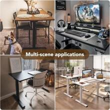 Whole-Piece Particle Board Table Top For Standing Desk And Home Office Desk DIY, 55x28x1 Inch Black Desk Top - Black - View 3