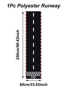 1pc Racing Car Themed Table Runner,Racing Car Birthday Party Tablecloth, Black White Checkered Rectangular Racing Track Props Table Flag, Decorative Runway Cloth, Game Theme Birthday Events Decor, Racing Game Sport Events Decor, Birthday Gifts, Home Decor Room Decor Table Decor Back To School,Kitchen Decor Floor Decor - Multicolor - View 9