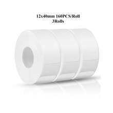 Étiquettes blanches Imprimante mini Autocollant imperméable Compatible avec les imprimantes d'étiquettes D30, D35, P11 pour code-barres, adresse, usage domestique et professionnel