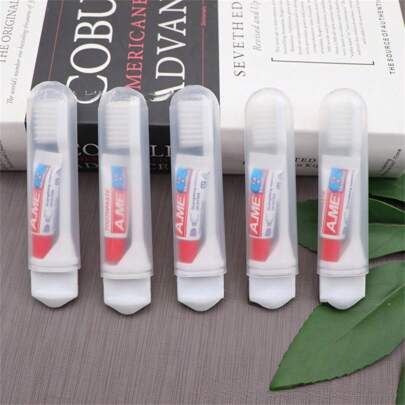 Zestaw szczoteczek do zębów podróżnych 2/4/8 szt. z miękkim włosiem i pastą do zębów – kompaktowa, składana konstrukcja ułatwiająca przechowywanie | Idealny na kemping, piesze wycieczki i do łazienki. Wystrój łazienki. Jesienne dekoracje. Powrót do szkoły.