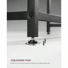 Mesa Oficina Pequeña y Estación de Trabajo, 50 x 100 x 75 cm, Estudio, Dormitorio, Industrial, Marrón Rústico y Negro